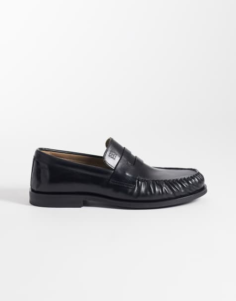 Calvin Klein - Loafers van leer in zwart - view 1
