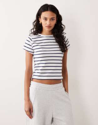 Calvin Klein Logo Baby Tee In Multi