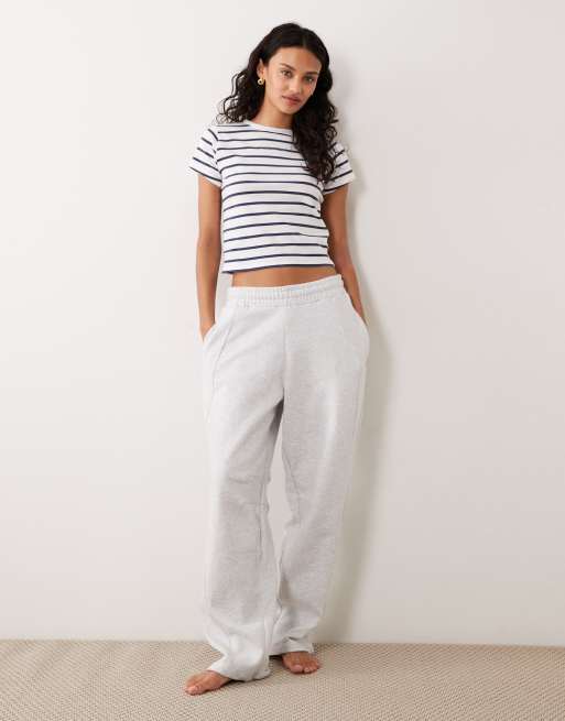 Calvin Klein logo baby tee in black and white stripe, 4 of 4