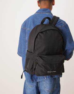 Calvin Klein Calvin Klein logo backpack in black-Multi