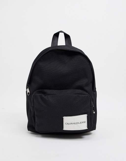 Samenwerking bezoek Effectief Calvin Klein logo backpack in black | ASOS