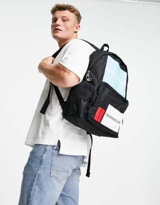 Calvin klein deals jeans patch backpack