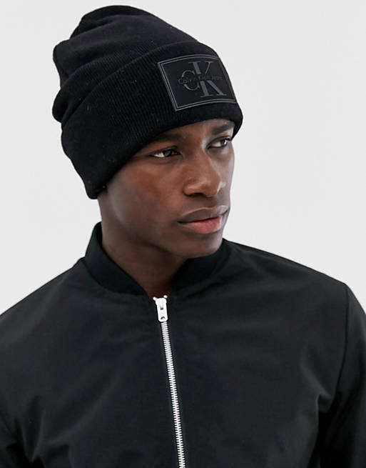 Calvin Klein logo beanie hat in black | ASOS