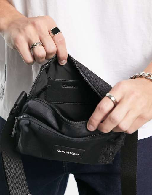 Calvin Klein logo camera bag in black