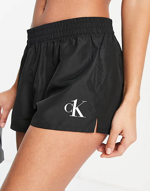 Calvin Klein logo co-ord short in black