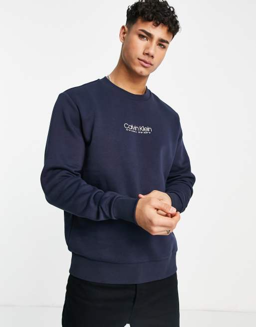 Navy calvin klein discount sweatshirt