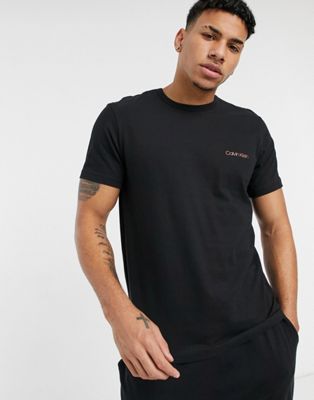 Calvin Klein logo crew neck t-shirt in black | ASOS