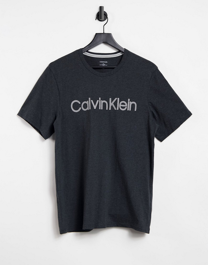 Calvin Klein logo crew neck t-shirt in grey