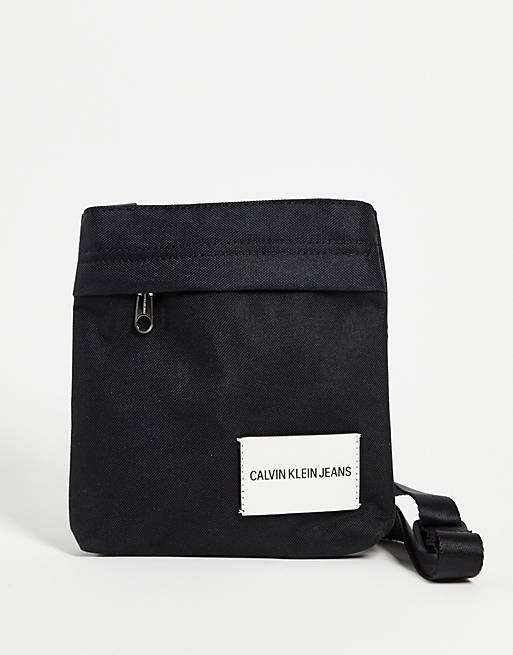 Calvin Klein logo crossbody bag in black