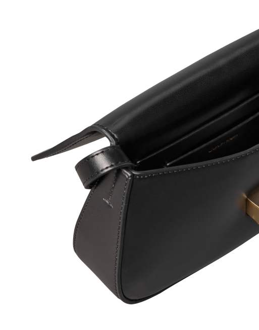 Calvin Klein logo crossbody handbag in black, 3 of 4