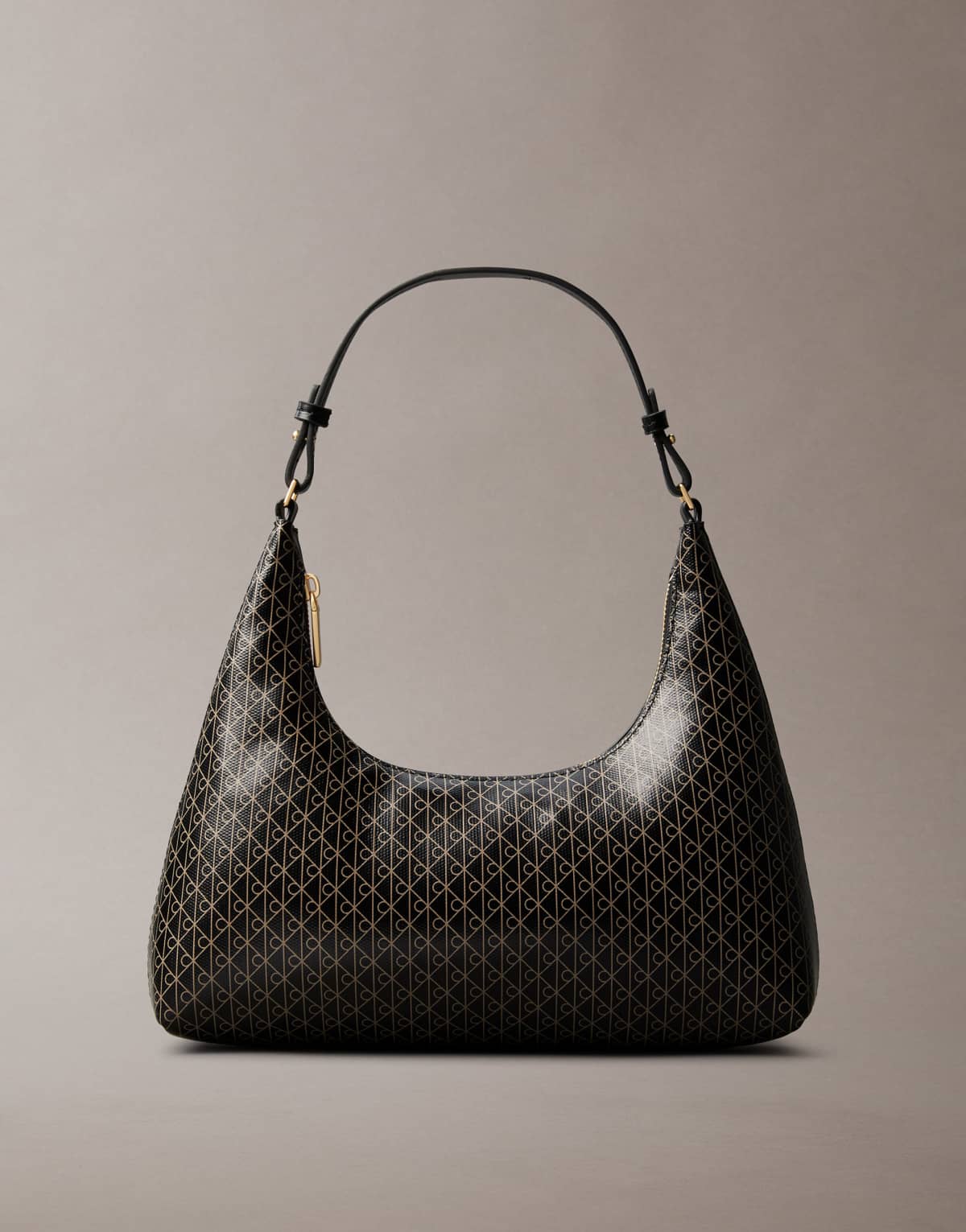 Calvin Klein logo emblem shoulder bag in black