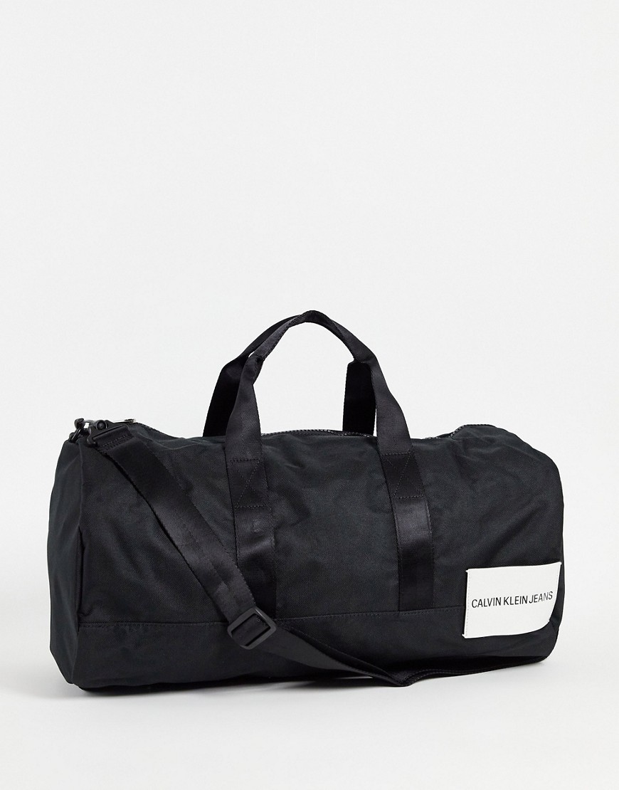Calvin Klein logo holdall bag black