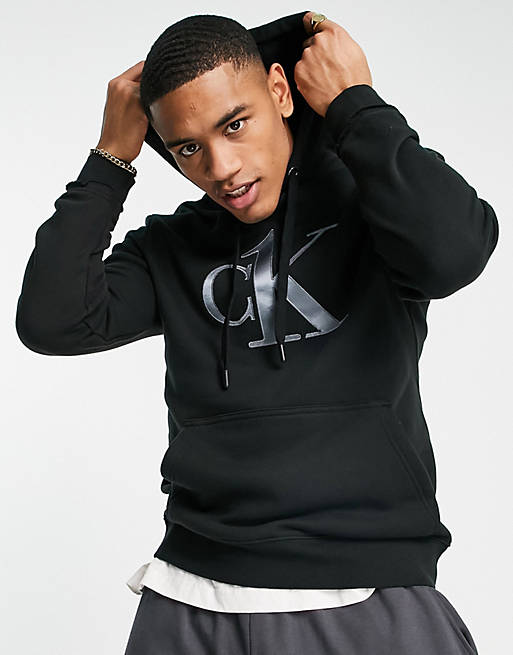 Calvin Klein logo hoodie in black | ASOS