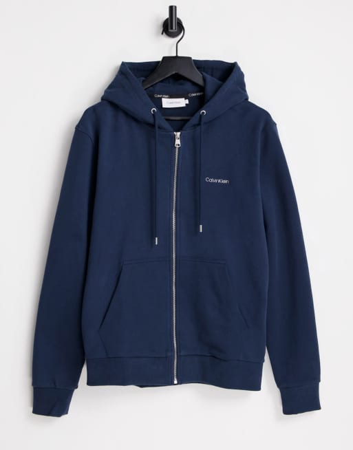 Calvin Klein logo hoodie in navy | ASOS