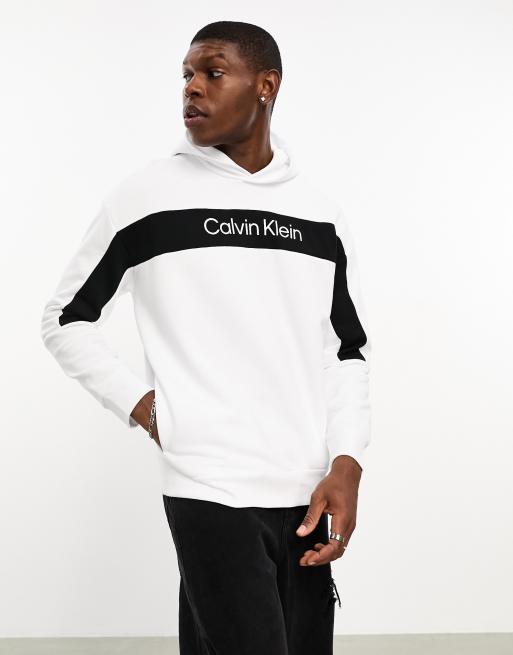 Felpa bianca cheap calvin klein uomo