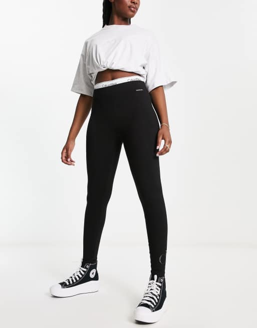 ASOS Weekend Collective legging with logo in black