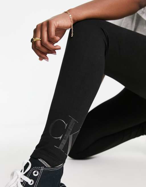 Calvin Klein logo leggings in black