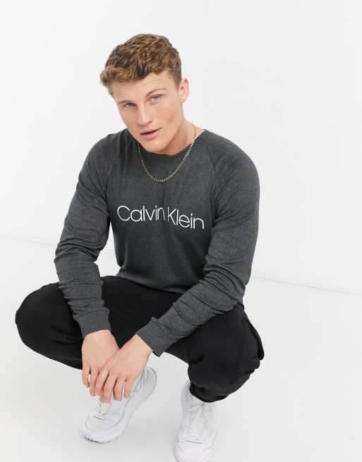 Calvin klein grey long hot sale sleeve