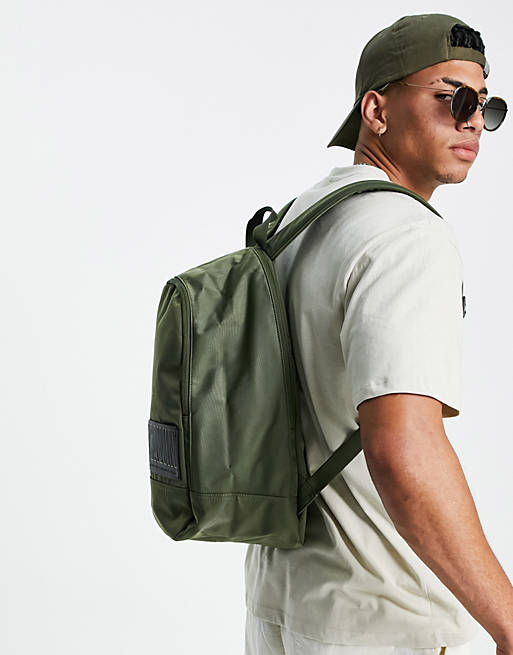 Calvin Klein logo nylon backpack in khaki | ASOS