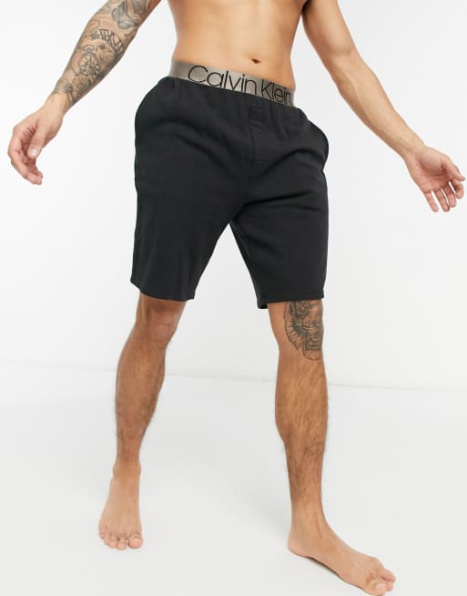 Calvin Klein logo sleep shorts in black | ASOS