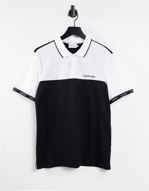 Calvin klein block polo shirt deals