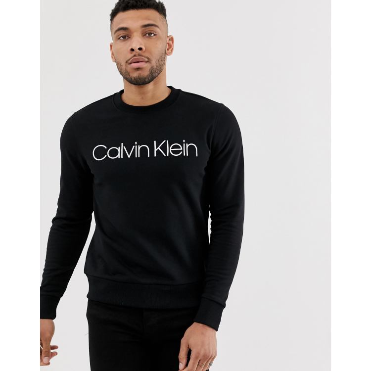 Calvin Klein logo sweatshirt in black | ASOS