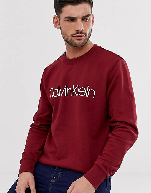 Top 50+ imagen burgundy calvin klein sweatshirt