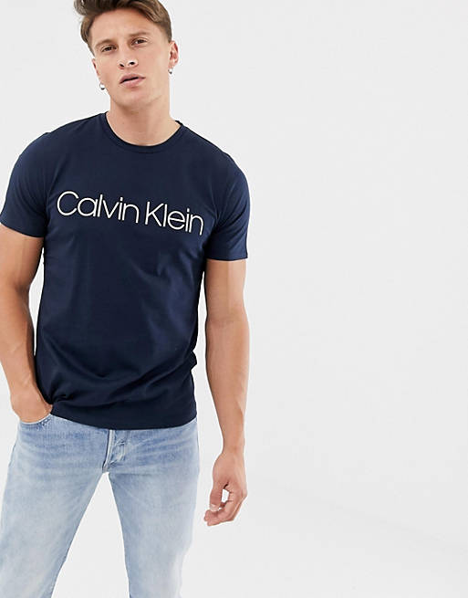 T-shirt da uomo Calvin Klein taglia M blu Navy 