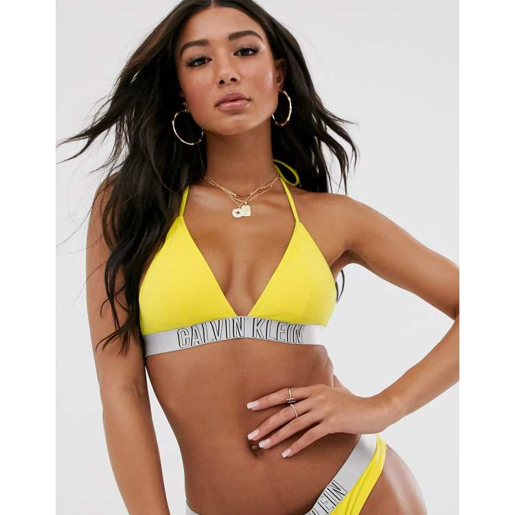 Yellow calvin top klein bikini