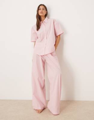 Calvin Klein Long Sleeve Pajama Set In Pink