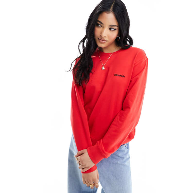 Red calvin klein long sleeve new arrivals