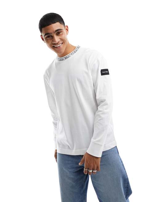 calvin klein white long sleeve