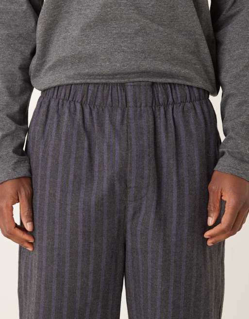 Calvin Klein long sleeve top and pants pajama set in charcoal, 5 of 5
