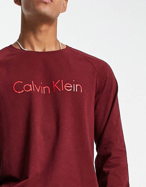 Red calvin klein long on sale sleeve