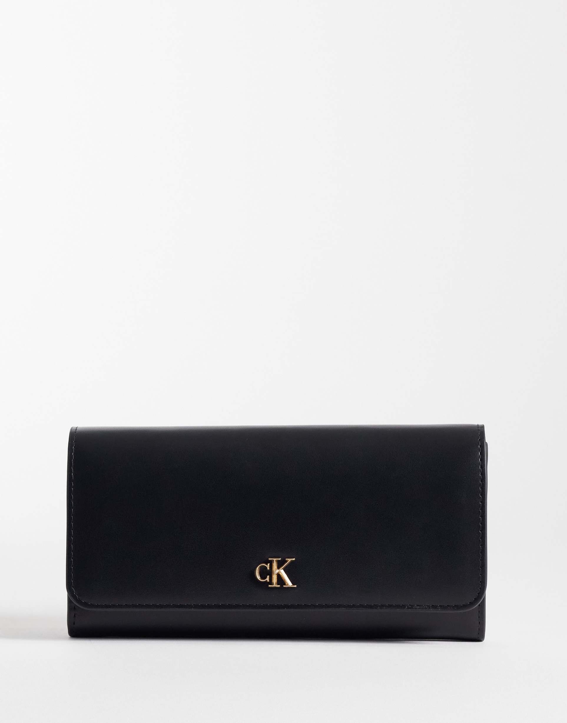 calvin klein long wallet in black
