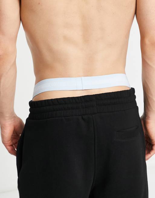 Calvin Klein - Lot de 2 jock straps en coton stretch - Noir et bleu, 3 de 4