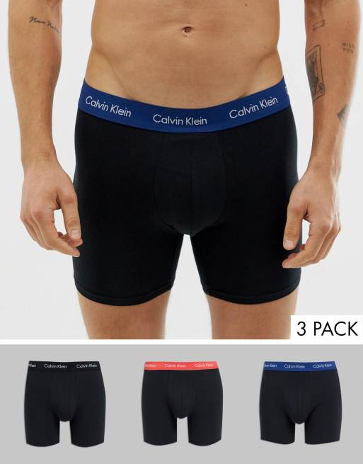 Calvin Klein - Lot de 3 boxers en coton stretch - Noir