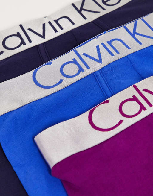 Calvin Klein - Lot de 3 boxers - Rose/noir/bleu, 3 de 4