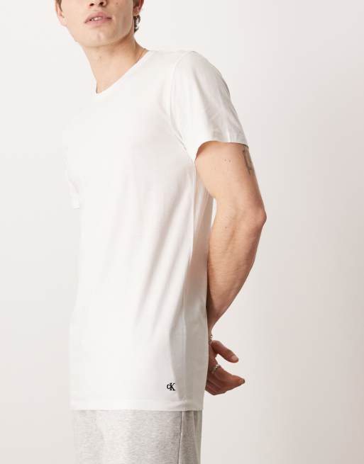 Calvin Klein - Lot de 3 t-shirts confort - Blanc, 3 de 4