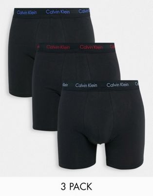 Homme Calvin Klein - Lot de 3 boxers en coton stretch - Noir
