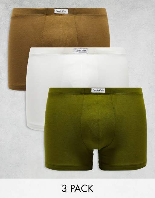 Calvin Klein - Lot de 3 boxers en pur coton - Multicolore