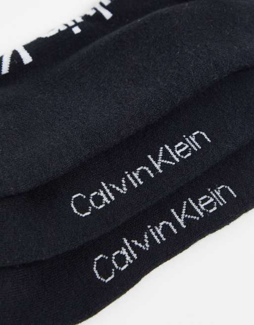 Calvin Klein - Lot de 3 paires de chaussettes de sport à logo - Noir, 4 de 4