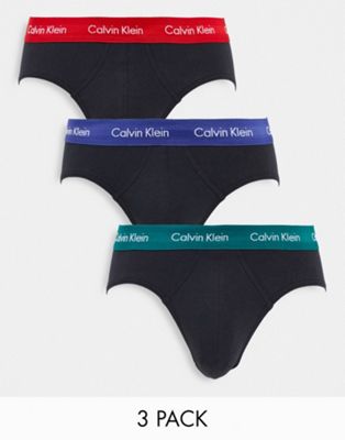 Homme Calvin Klein - Lot de 3 slips taille basse - Noir