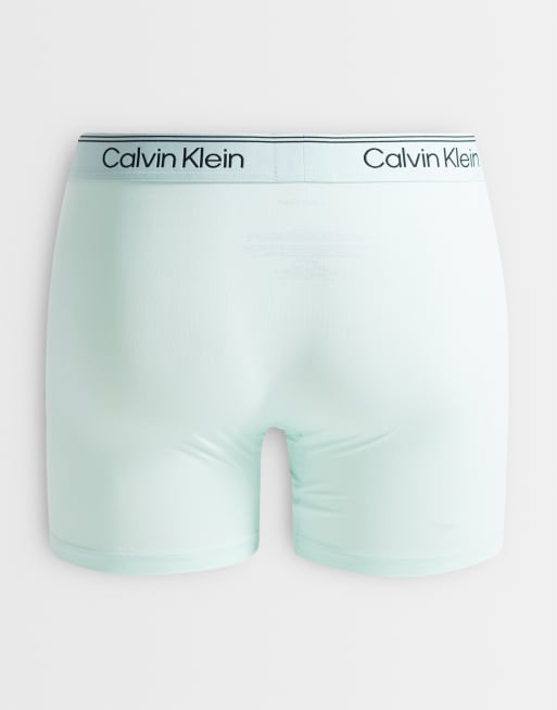 Calvin Klein - Lot de 5 boxers en microfibre stretch - Noir/gris/bleu, 3 de 3