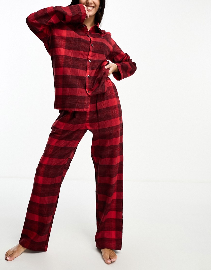 Calvin Klein lounge flannel trousers in check print-Multi