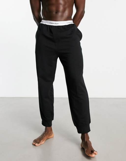 Calvin Klein lounge jogger in black with logo waistband