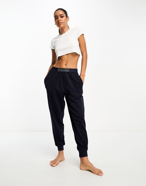 Calvin Klein - Lounge-joggingbukser i marineblå