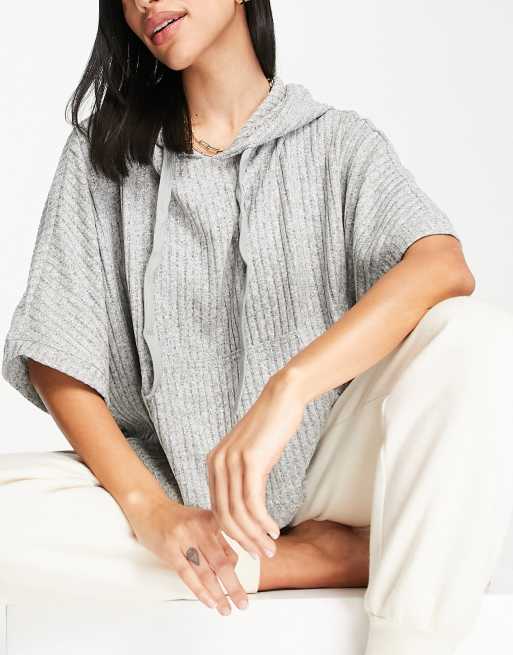 Calvin Klein – Lounge-Kapuzenpullover in Heidegrau