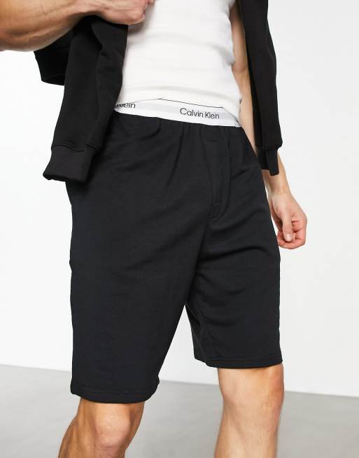 Calvin Klein lounge shorts in black with logo waistband | ASOS