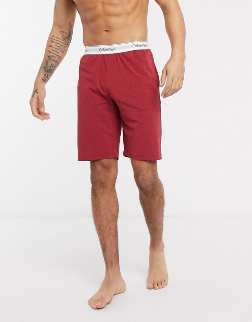 Calvin Klein lounge shorts in red SUIT 12 co-ord